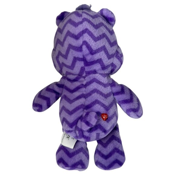 Care Bears Share Bear Purple Chevron Plush Toy 2016 Edition Embroidered Lollipop - Picture 10 of 11